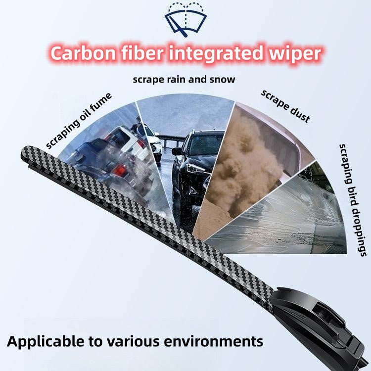 Car Logo Carbon Fiber Pattern Wiper (2Pcs) - 50% OFF