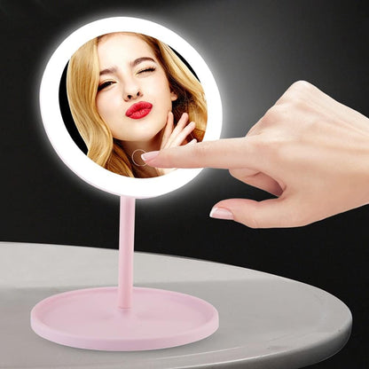 3-Color Mode LED Light Round Mirror