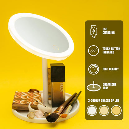 3-Color Mode LED Light Round Mirror