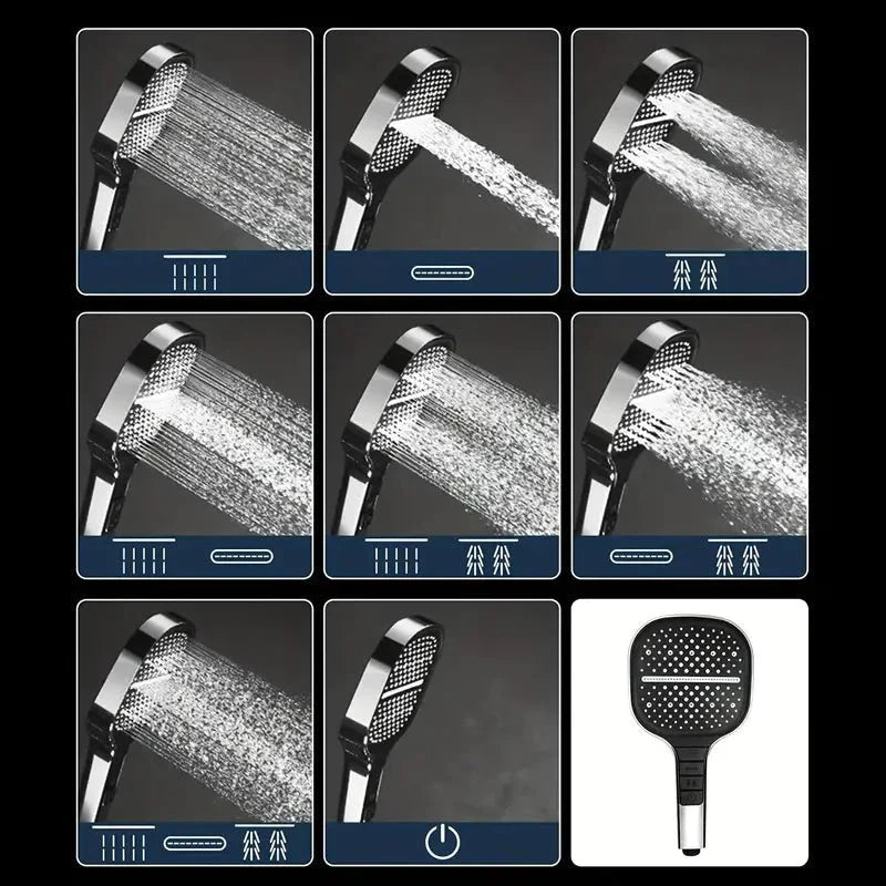 7 Mode Shower Head With Large Panel