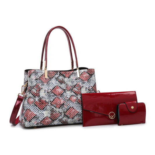Cross-border fashion snake print women's handbag