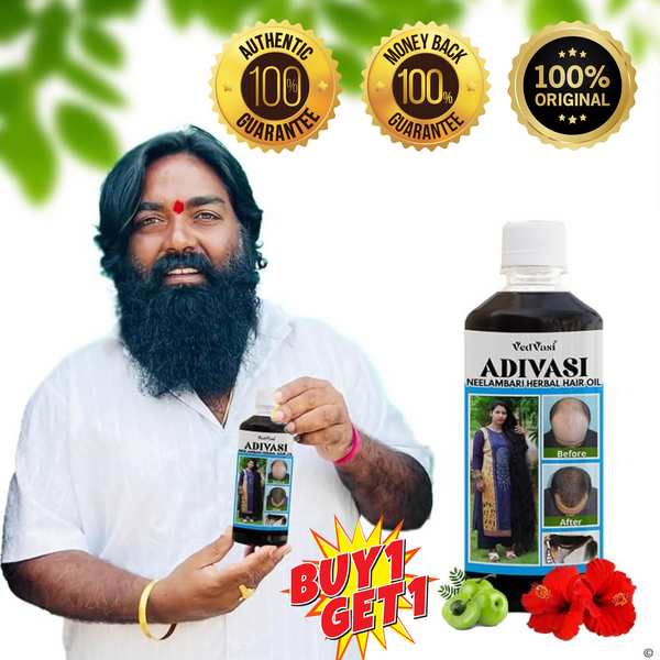 🍃 Original Adivasi Neelgiri Herbal Hair Oil (BUY 1 GET 1 FREE) ⭐⭐⭐⭐⭐4.9/5 Rating