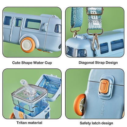 Bus Shaped Leak-Proof Sipper with Straw