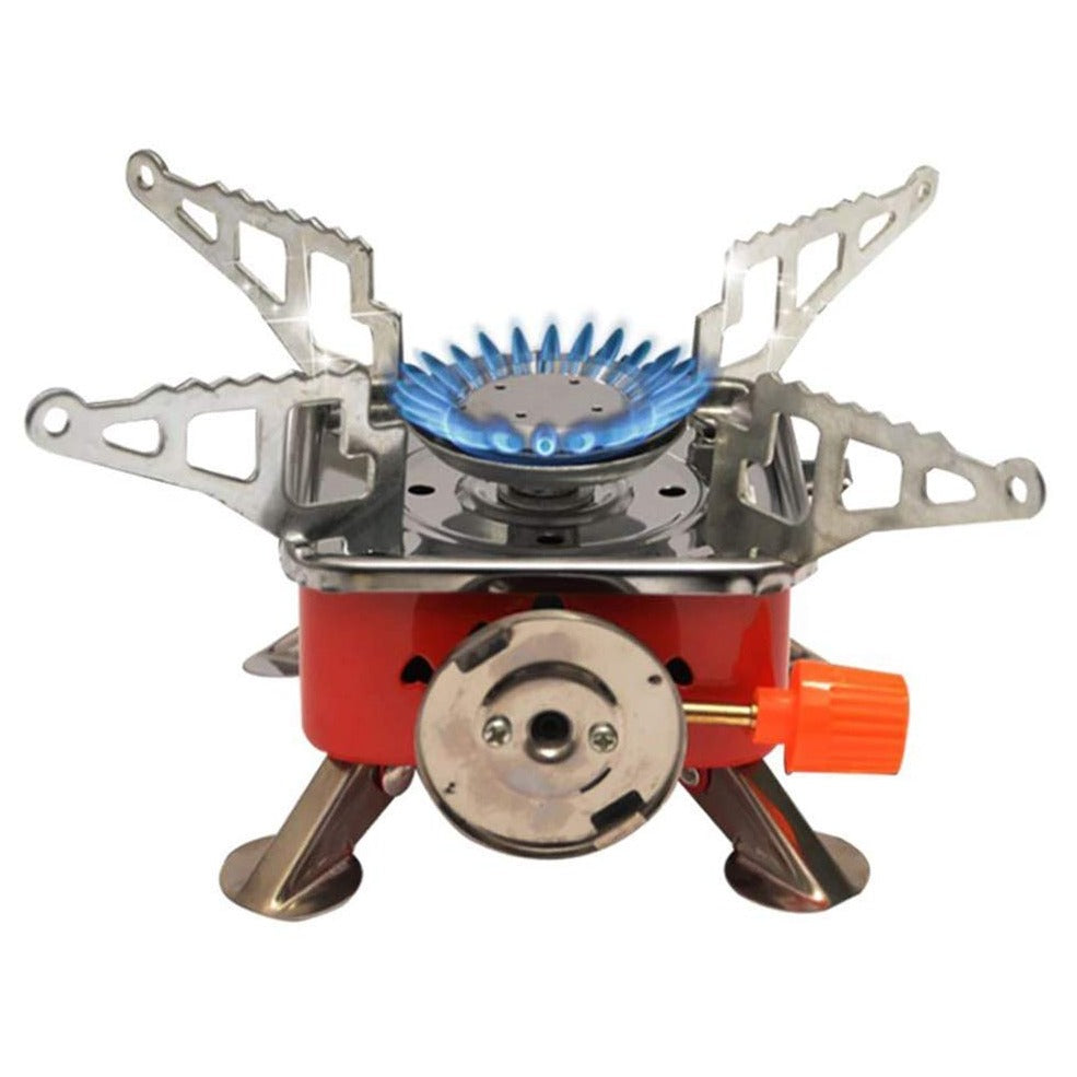 PORTABLE STOVE - WITHOUT GAS CYLINDER , Outdoor Camping, Hiking, Travelling, Folding Furnace, Gas stove With Pouch